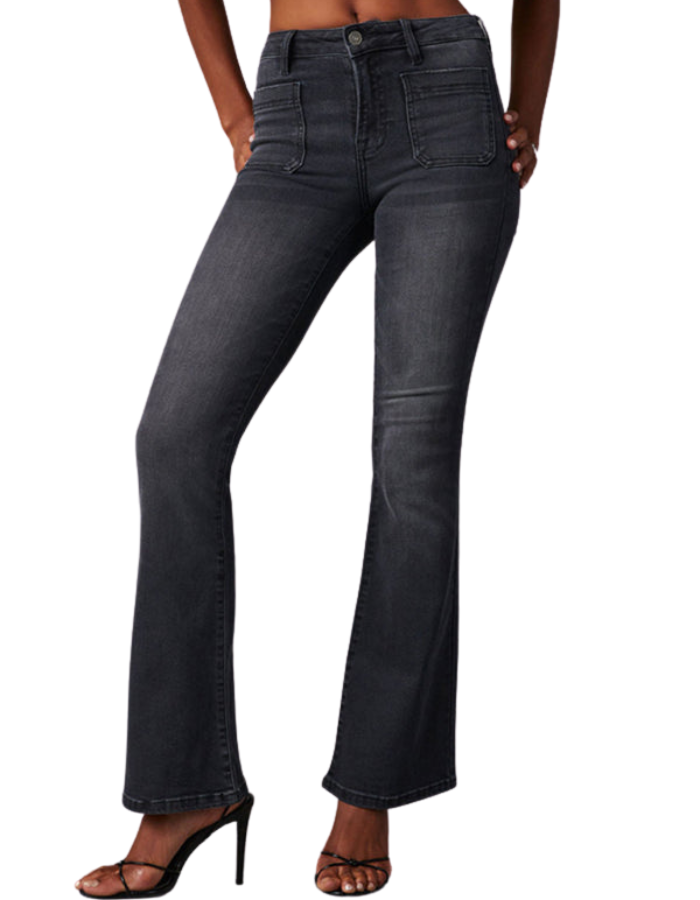 SHOPIQAT Women's Retro Washed High Waist Slimming Stretch Micro Flared Jeans - Premium from shopiqat - Just $12.950! Shop now at shopiqat